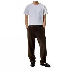 NEW MERZ B. SCHWANEN bold corduroy chino in chocolate